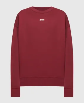 AUTRY Red sweatshirt with logo
