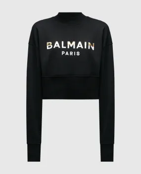 Balmain Black sweatshirt with logo print