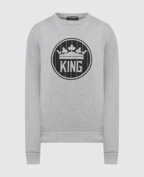 Dolce&Gabbana Gray sweatshirt with a print