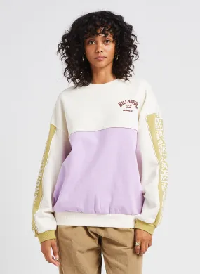 SHACKED KENDALL - Sudadera holgada de cuello redondo en mezcla de algodón serigrafiada en multicolor