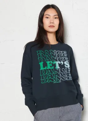 SORBET - Sudadera recta con cuello redondo y estampado tipográfico en negro