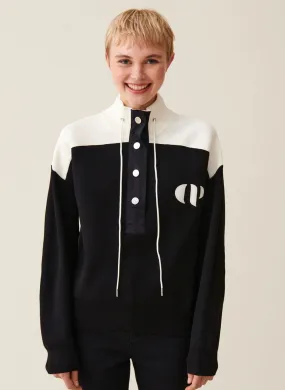 Sudadera con cuello alto en negro