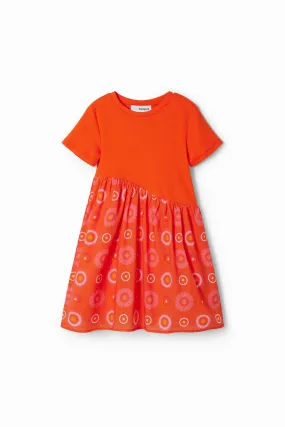 Vestido combinado geometría