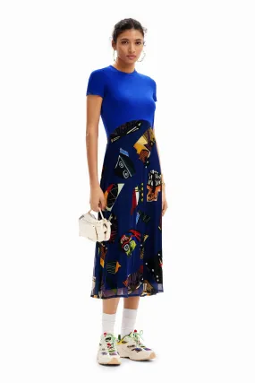 Vestido midi combinado M. Christian Lacroix