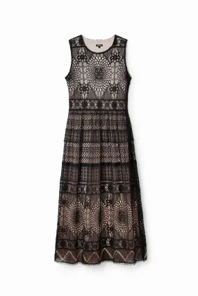 Vestido midi encaje M. Christian Lacroix